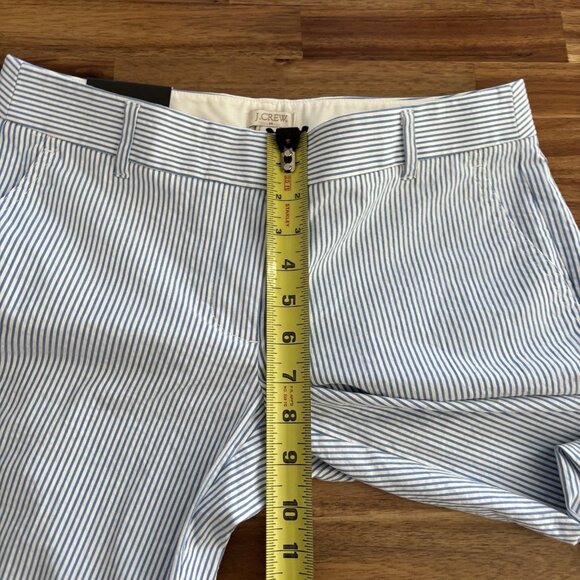 J Crew Skimmer City Fit Pants Blue Striped Women’s Size 4 Preppy Old Money NWT - Picture 12 of 14